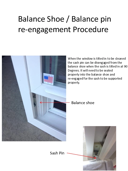 How To Engage Balance Shoe Pivot Pin for Windows