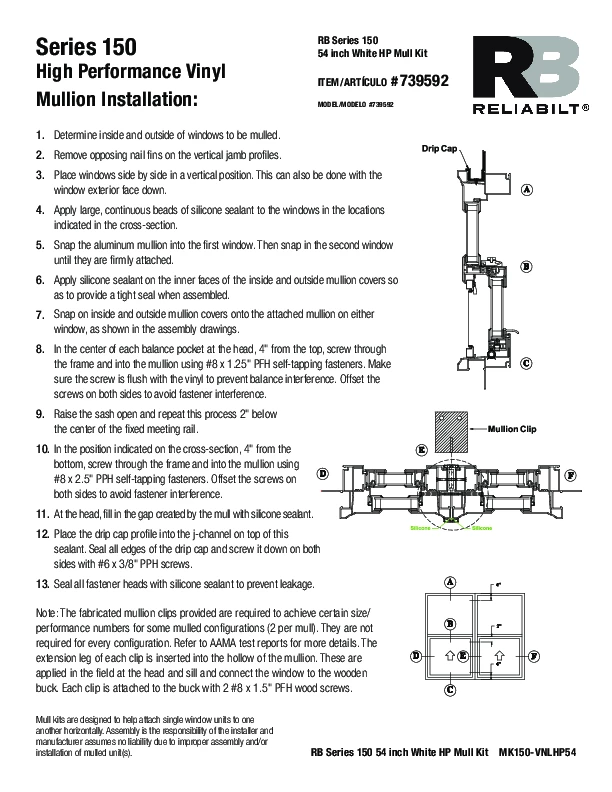 Series 150 HP Mulling Instructions 739592