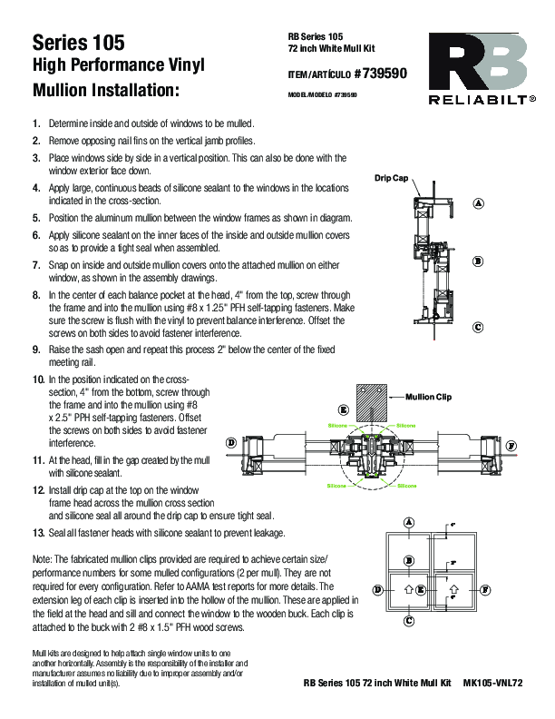 Series 105 Mulling Instructions 739590
