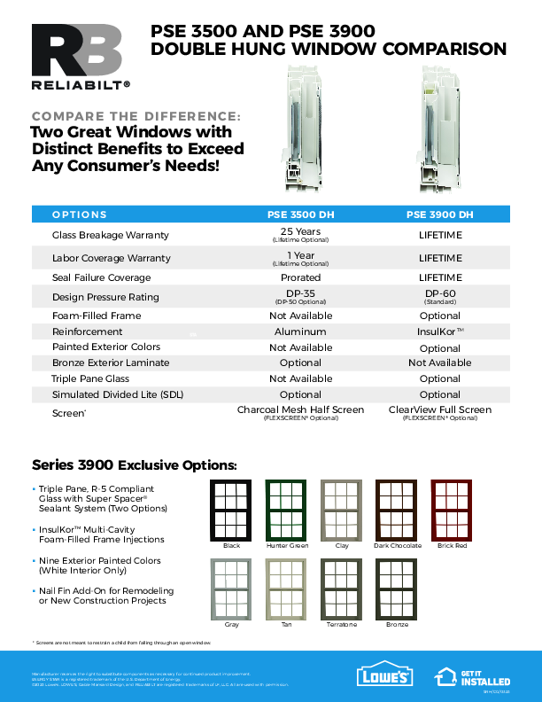 RELIABILT IHC 3900 vs 3500 Comparison Feature Sheet 2023